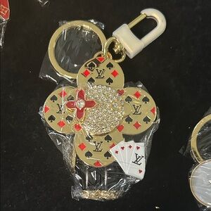 Luxury Gold and Red Keychain
